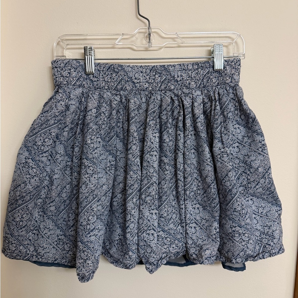 American Eagle Outfitters Blue Patterned A-Line Skirt